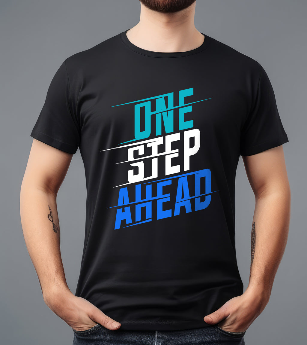 ONE STEP AHEAD PRINTED T-SHIRT