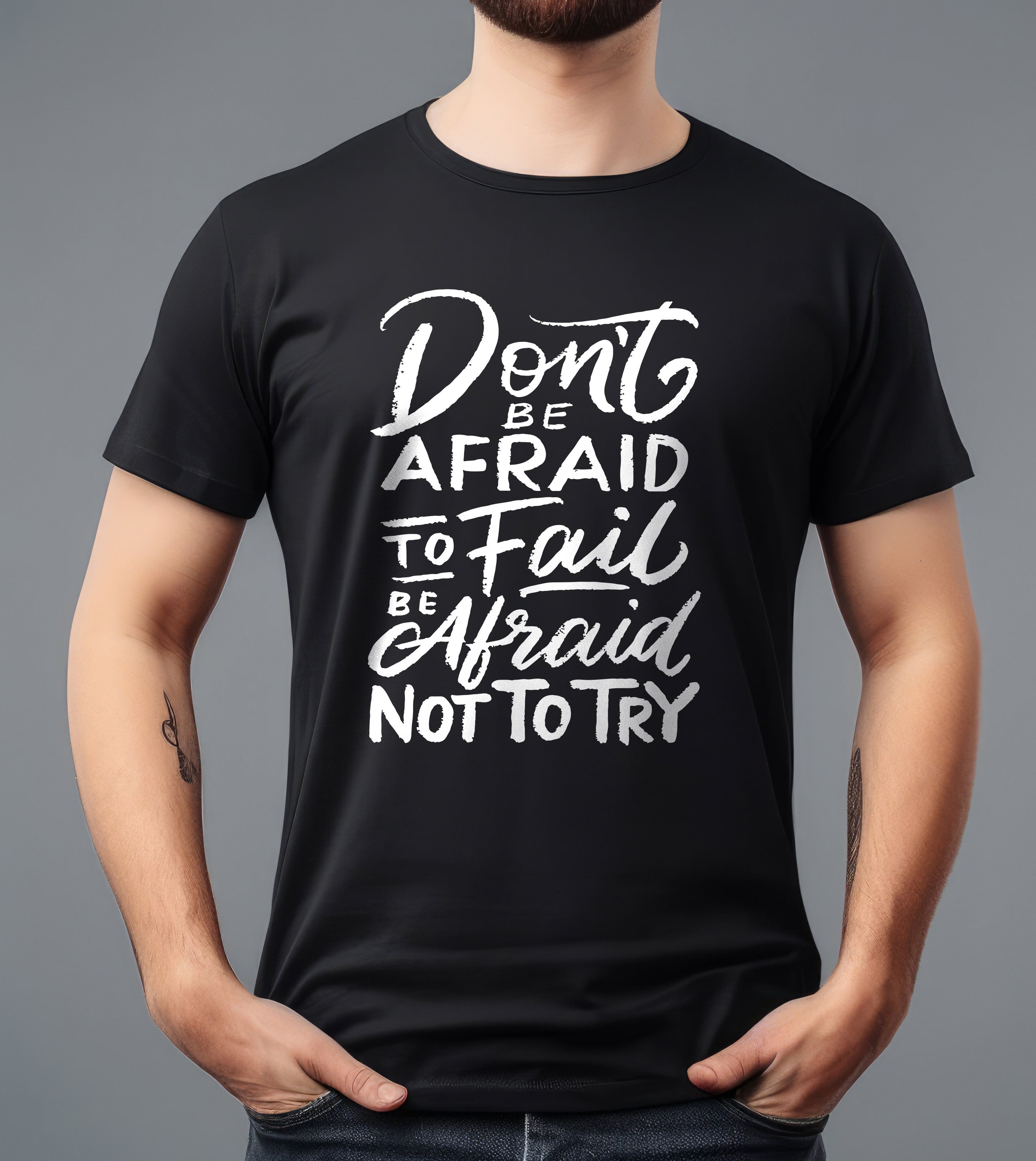 DON'T BE AFRAID BLACK T-SHIRT