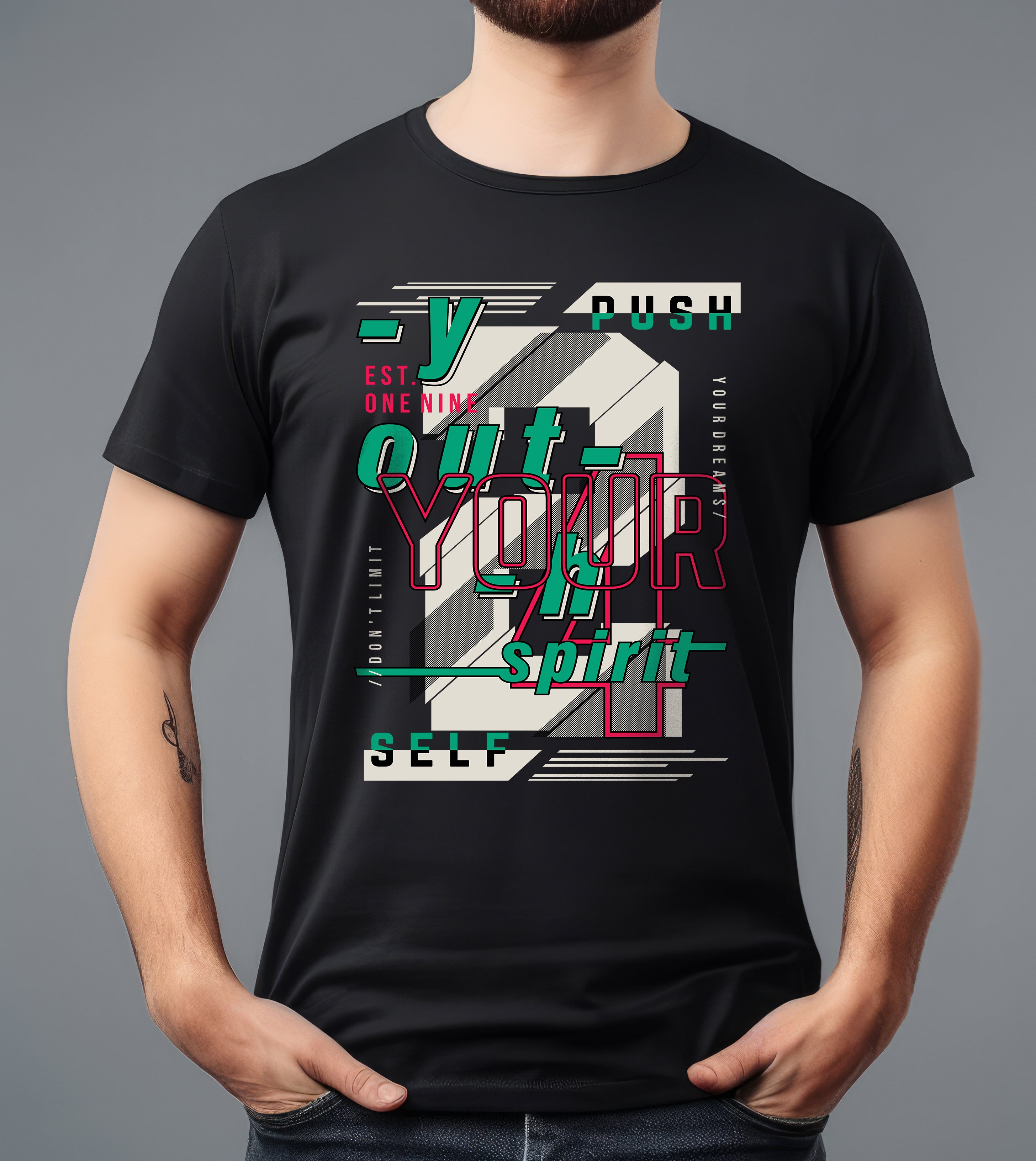 OUT YOUR 2 BLACK T-SHIRT