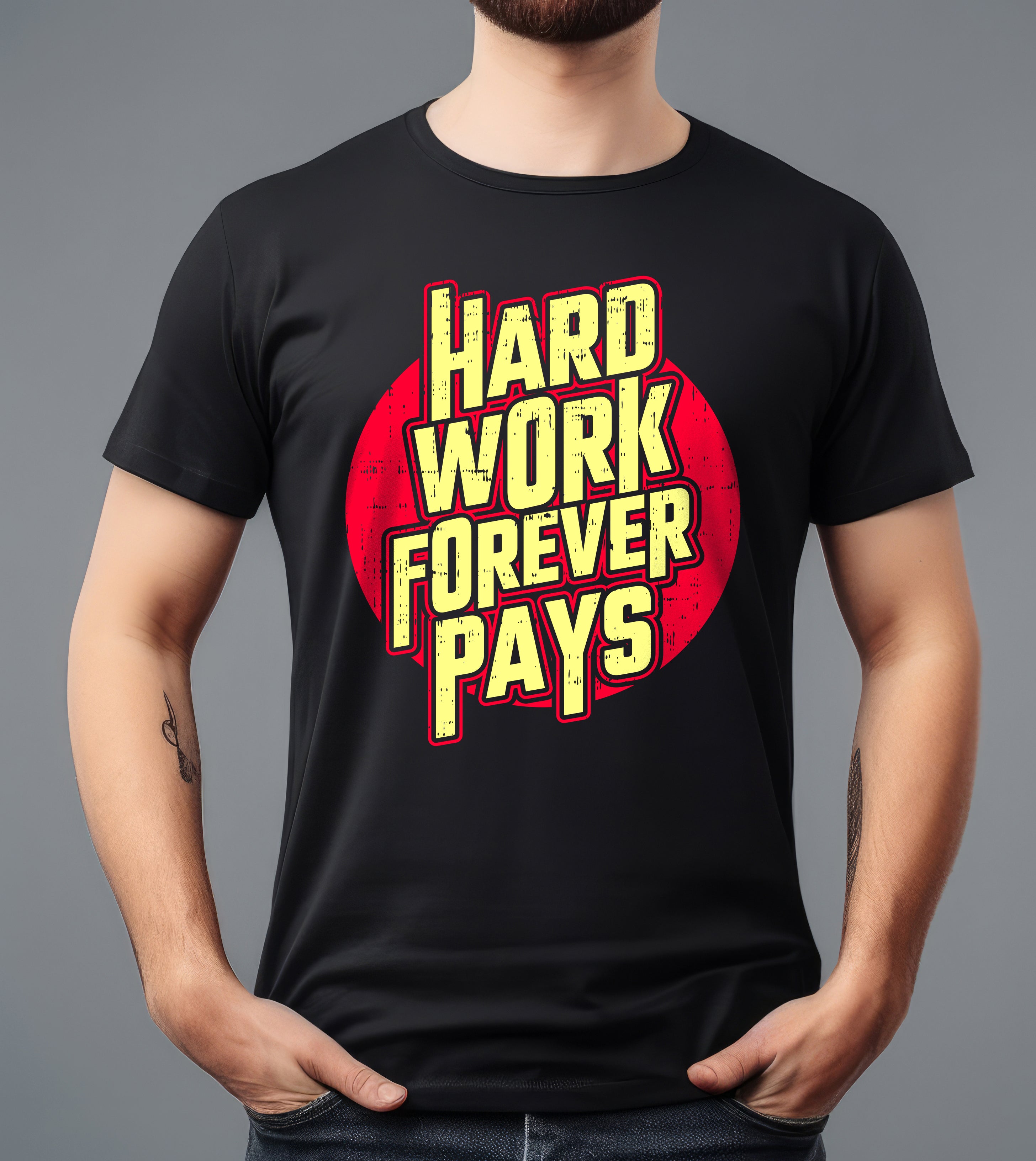 HARD WORK FOREVER BLACK T-SHIRT