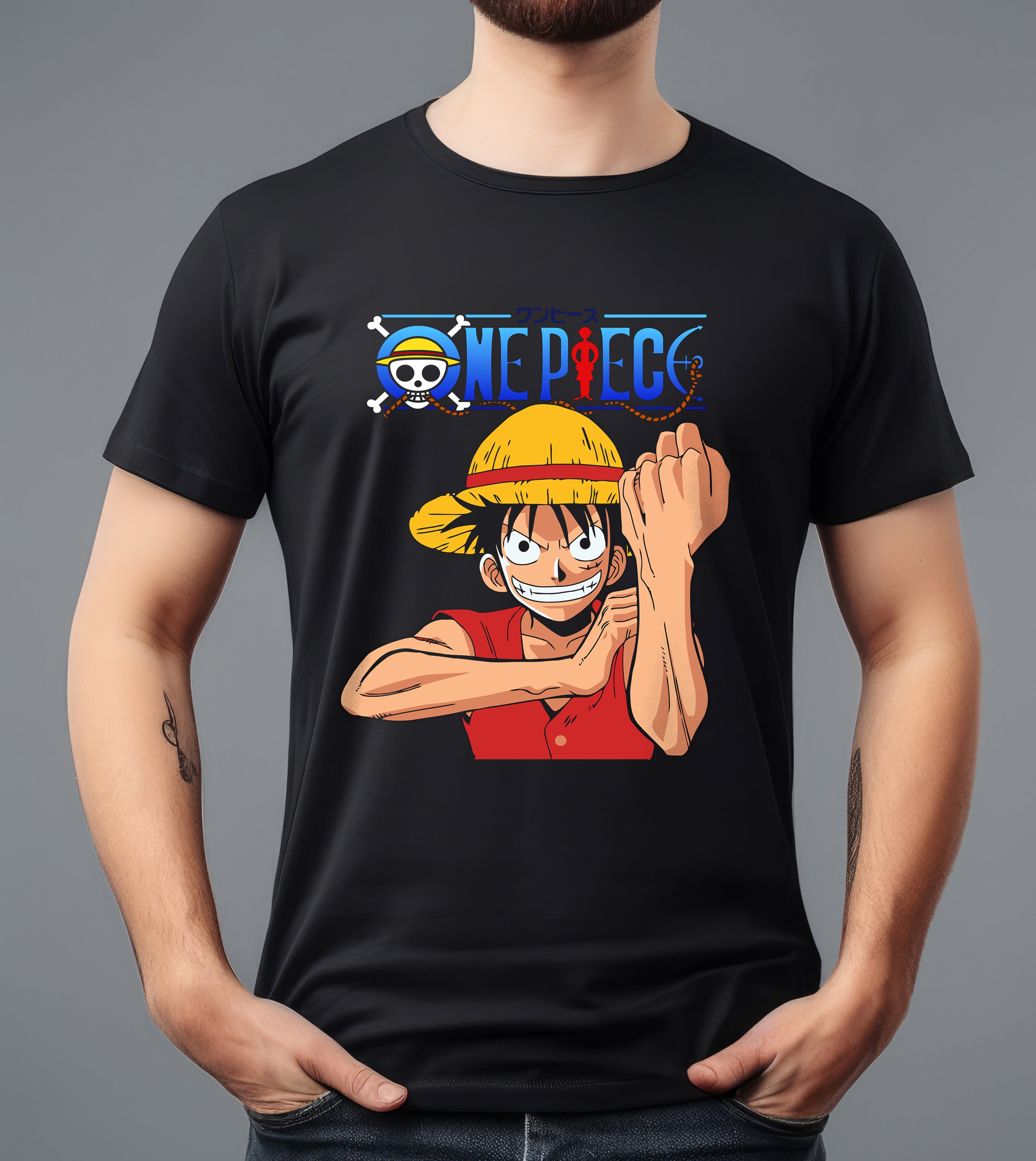 ONE PICE01 BLACK T-SHIRT