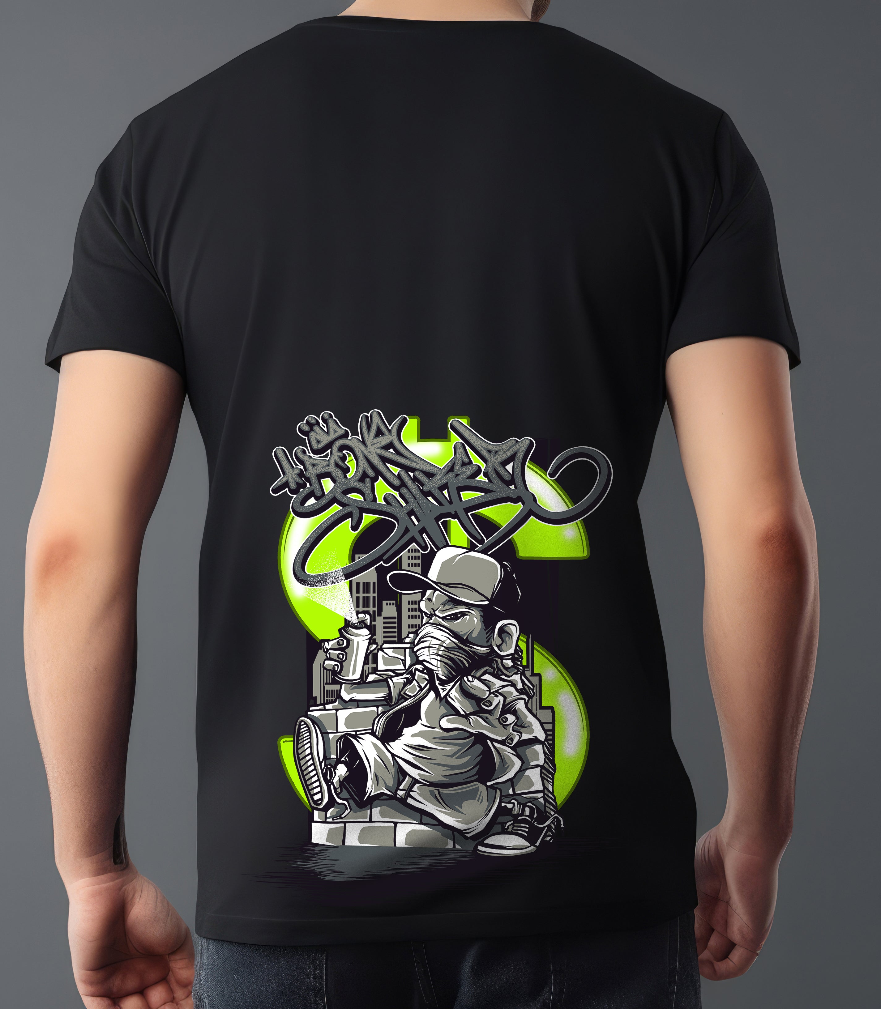 STREET GRAFFITI ARTIST BLACK T-SHIRT