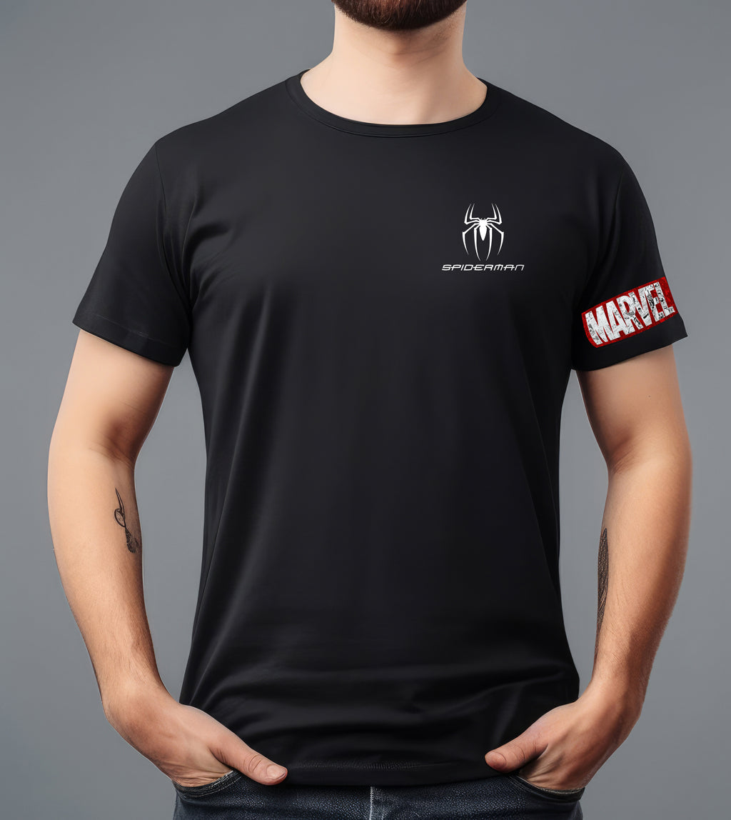 SPIDER MAN SHADOW GRAPHITE BLACK T-SHIRT