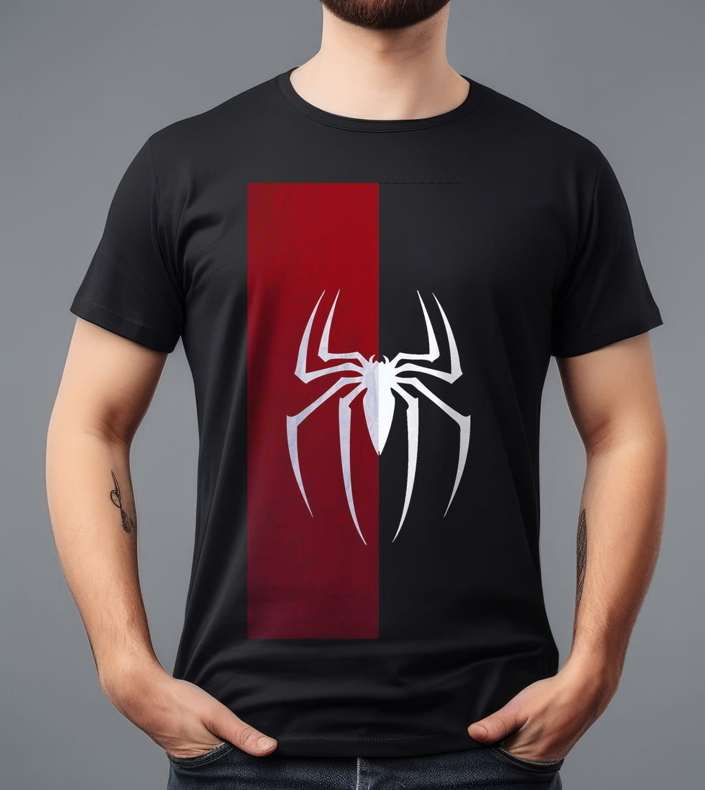 SPIERMAN RED & BLACK GRAPHITE BLACK T-SHIRT