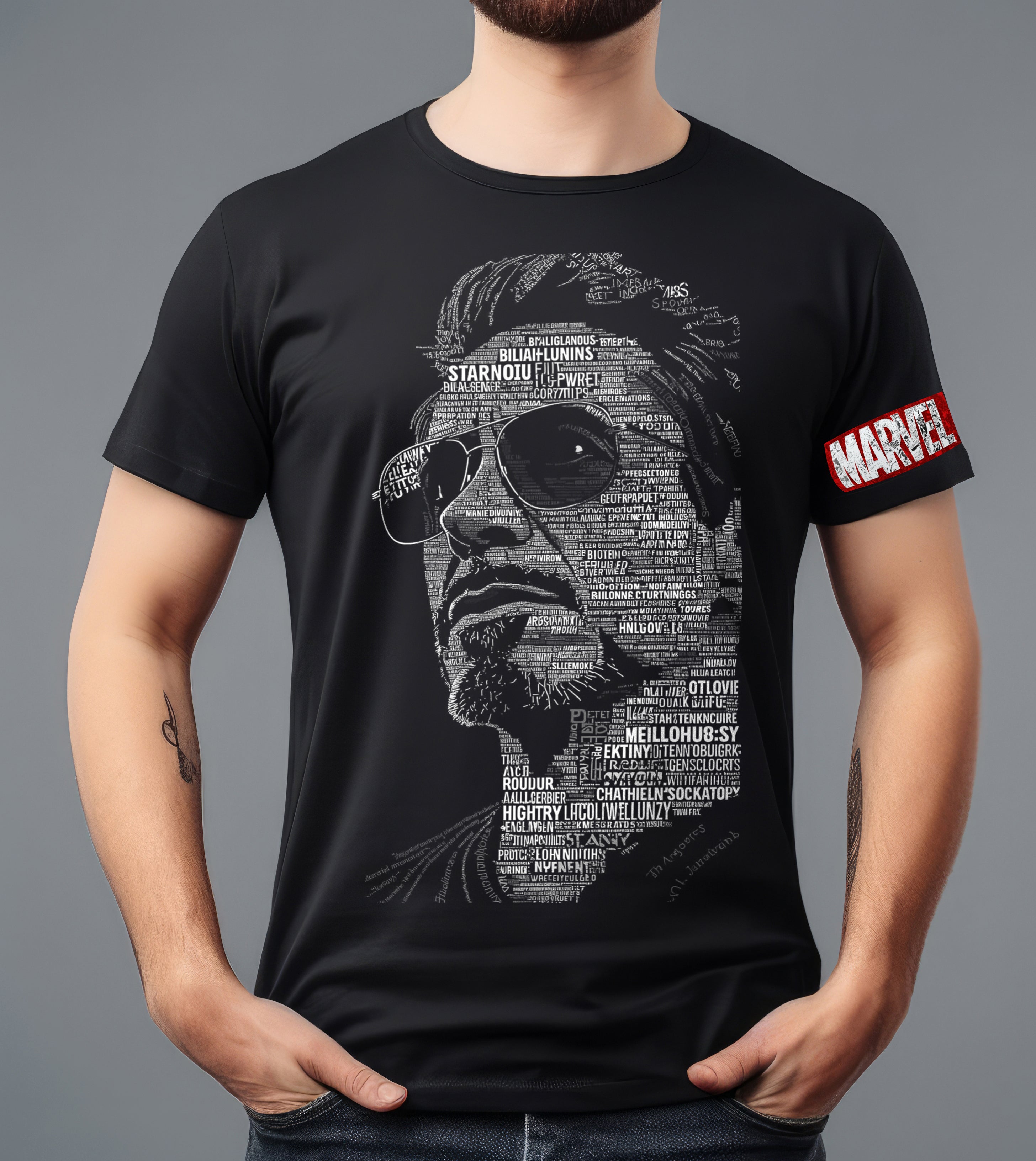TONY STARK GRAPHITE BLACK T-SHIRT