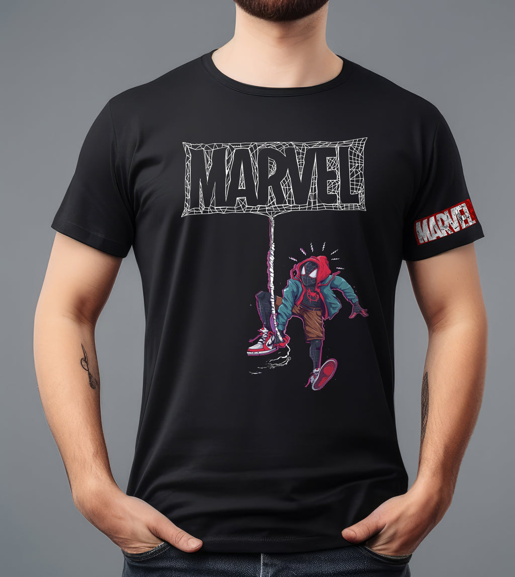 MARVEL SPIDER MAN BLACK T-SHIRT