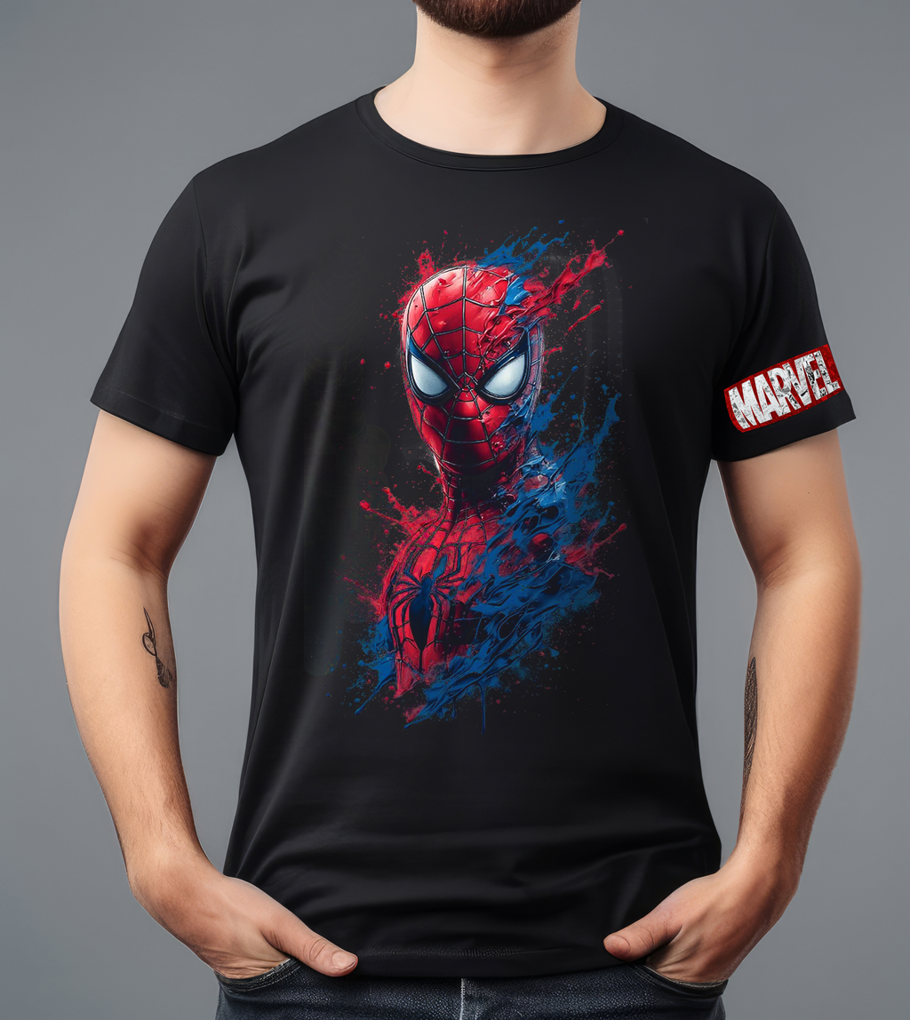 SPIDER MAN 3D GRAPHITE BLACK T-SHIRT
